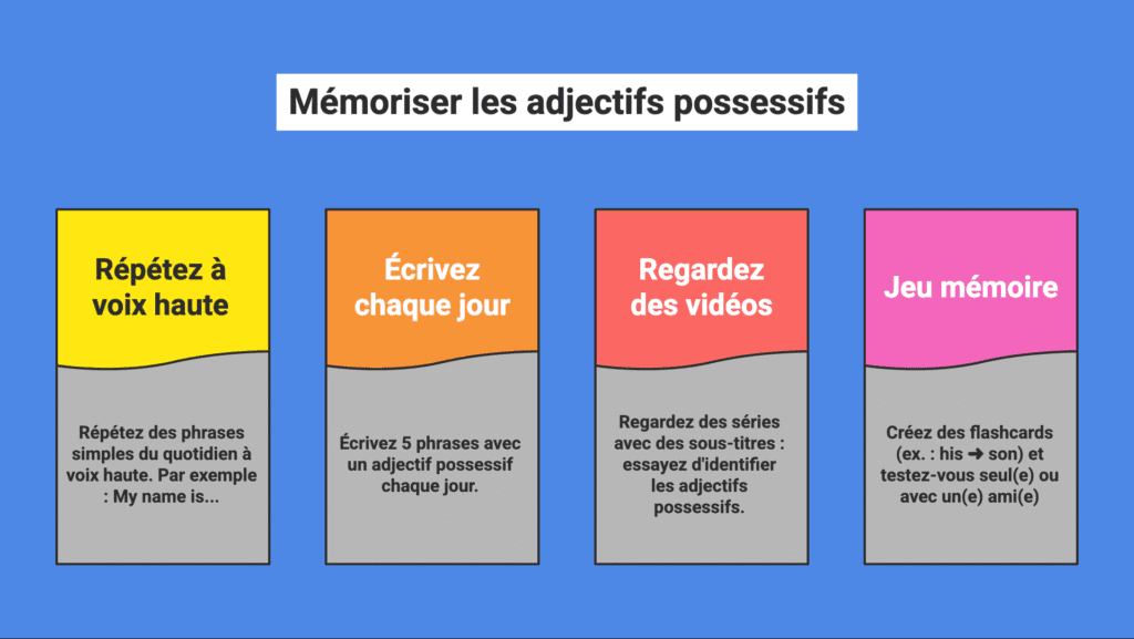  Astuces pour bien retenir les adjectifs possessifs