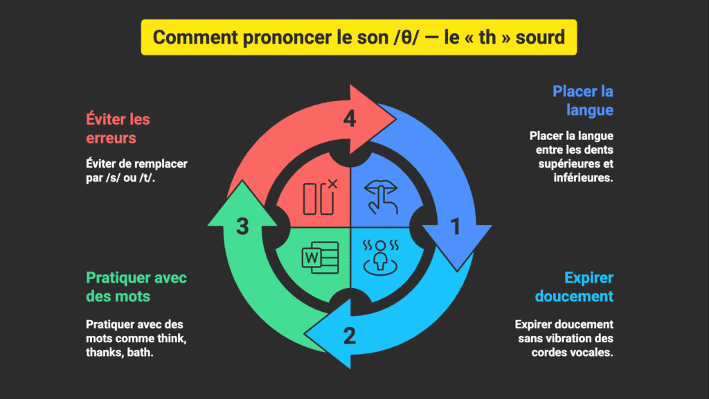 Comment prononcer le son /θ/ — le « th » sourd